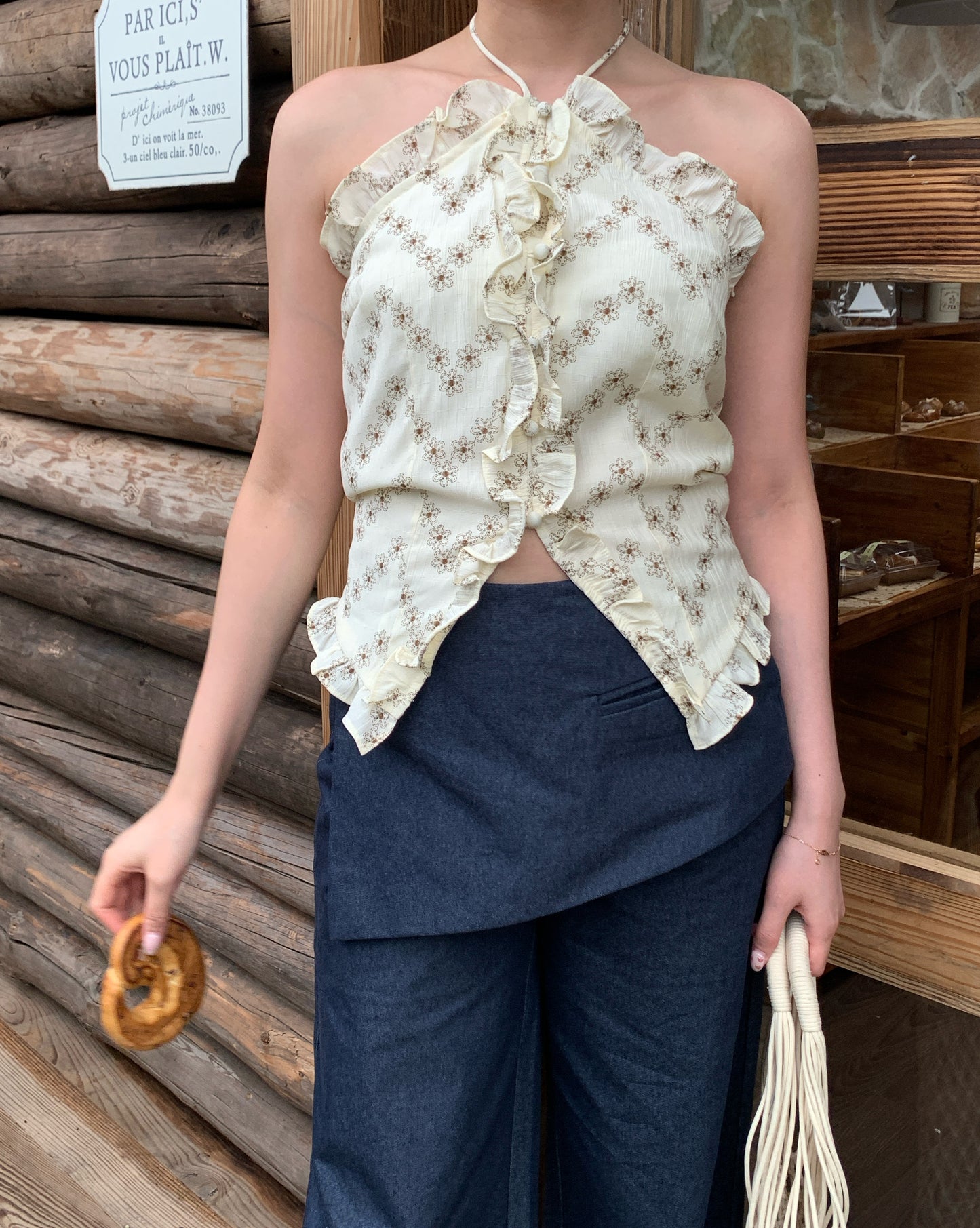 Sexy back halter top