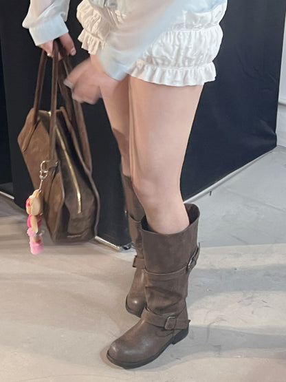 A36 Wonyoung Leather Boots