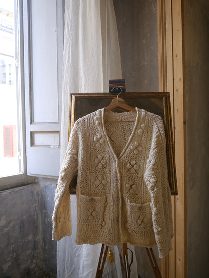 Hand-Crocheted 150-Petal Sweet Cardigan