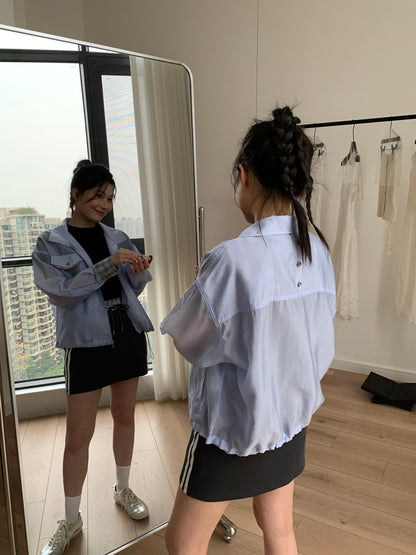 Summer solo plaid jacket