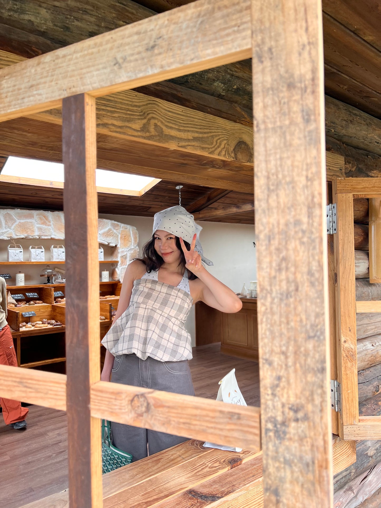 Evora project poka dot top & scarf set