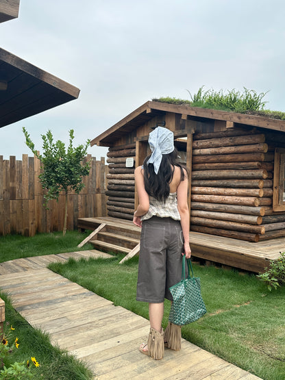 Evora project poka dot top & scarf set