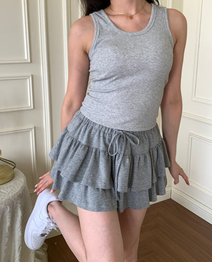 Urban Fancy Fine Ribbed Grey Bra Top