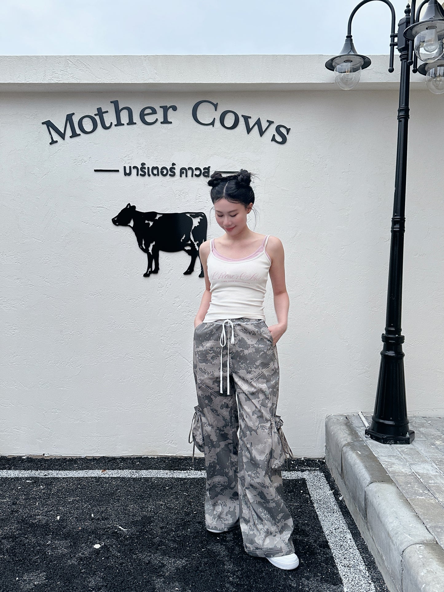 Kawaii Camo Straight-Leg Pants