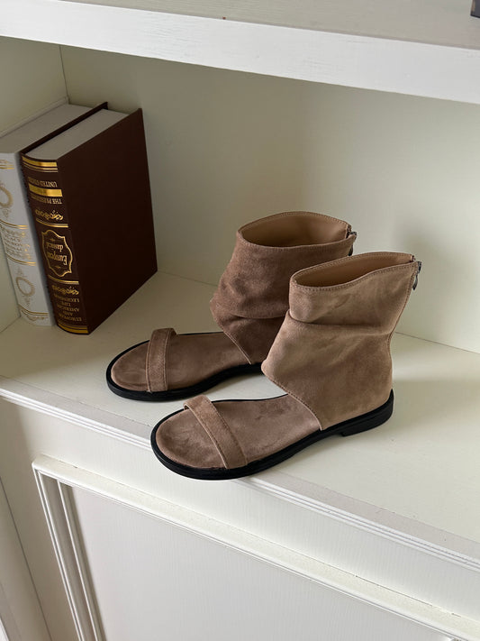 Y2K Suede Sock Sandals