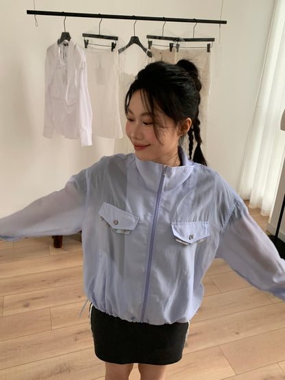 Summer solo plaid jacket