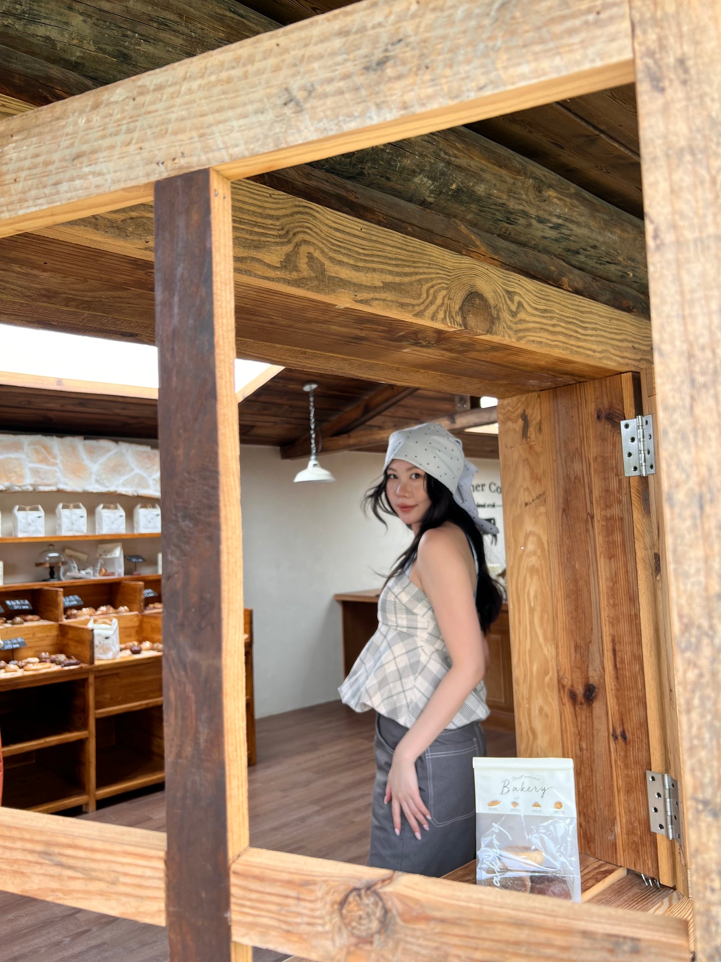 Evora project poka dot top & scarf set