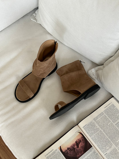 Y2K Suede Sock Sandals