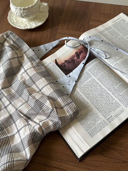 Evora project poka dot top & scarf set