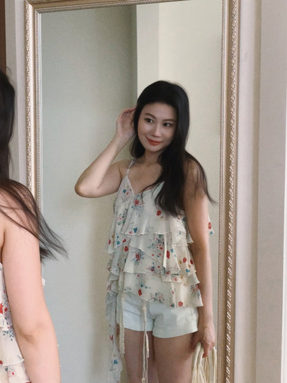 Bohemian White Stretch Shorts