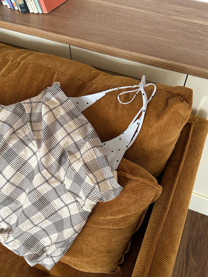 Evora project poka dot top & scarf set