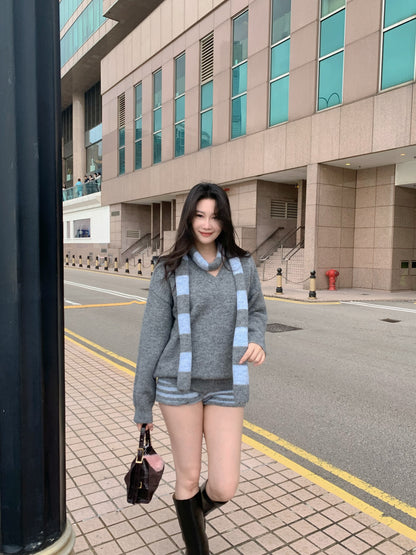 A30 H&G Striped Knit 3-Piece Set