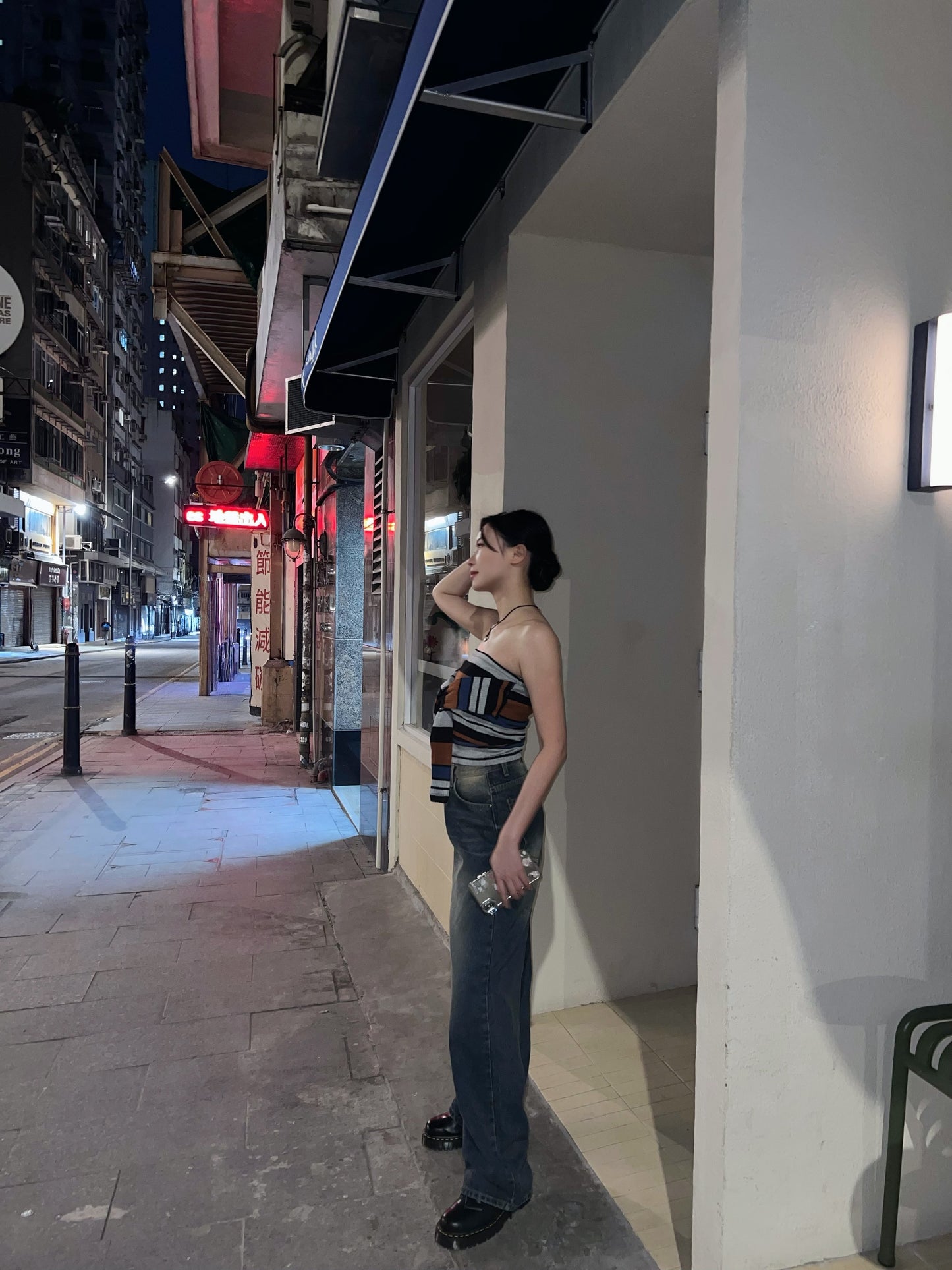 be happy Strappy Striped Tube Top