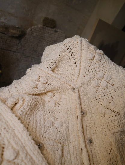 Hand-Crocheted 150-Petal Sweet Cardigan
