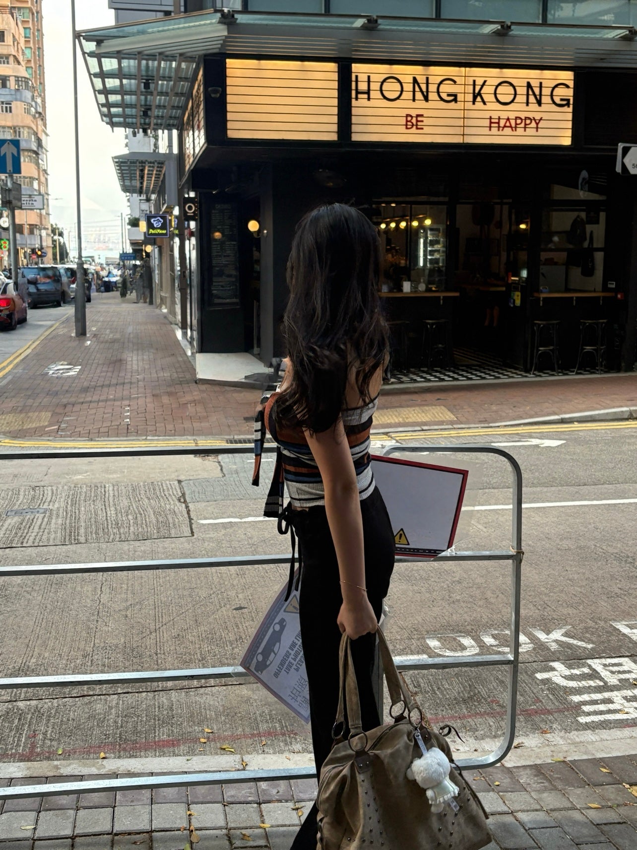 be happy Strappy Striped Tube Top