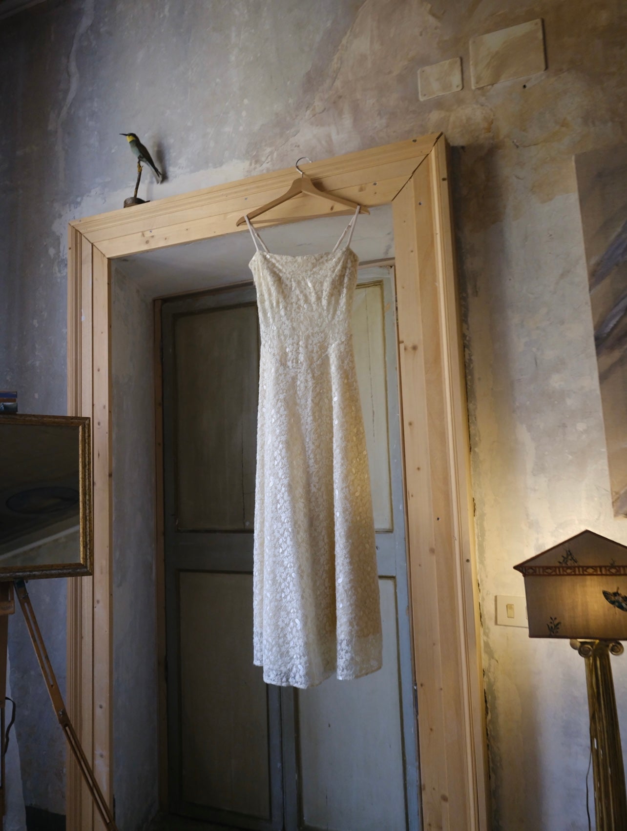 Milan Duomo Cream Lace Cut-Out Maxi Dress