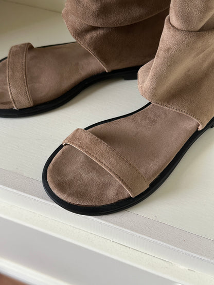 Y2K Suede Sock Sandals
