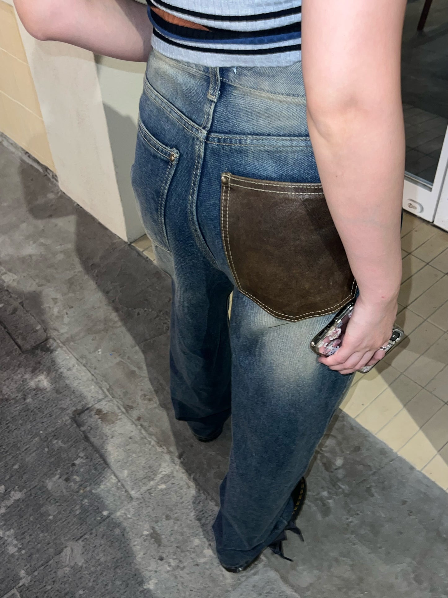 The Idol Jeans Leather Pocket Denim