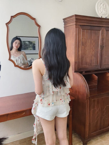 Bohemian White Stretch Shorts