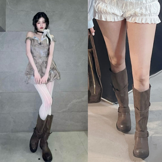 A36 Wonyoung Leather Boots