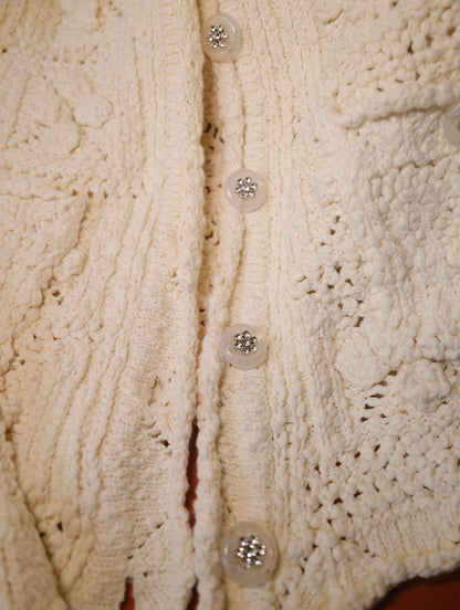Hand-Crocheted 150-Petal Sweet Cardigan