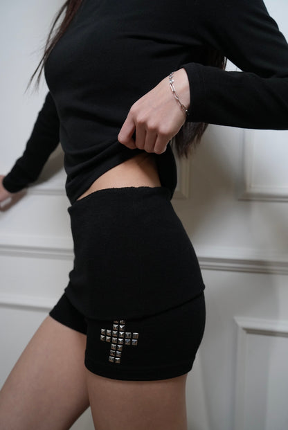 A14 Stud-Cross Hotpants