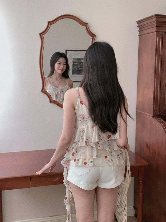 Bohemian White Stretch Shorts